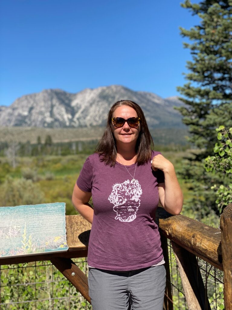Meghan Amos on a hike or nature walk